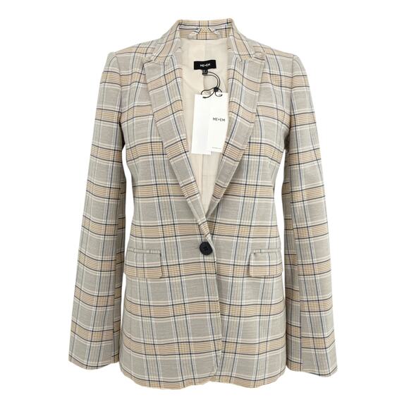 ME+EM Statement Check Boyfriend Blazer UK6|US2 - Picture 1 of 15